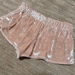Urban Outfitters Baby pink velvet shorts, Size XS